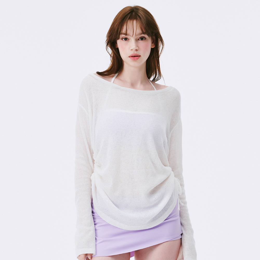 썸머 니트 커버업 화이트
